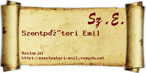 Szentpéteri Emil névjegykártya