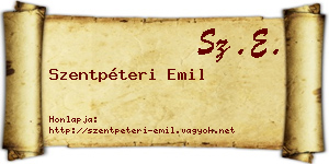 Szentpéteri Emil névjegykártya